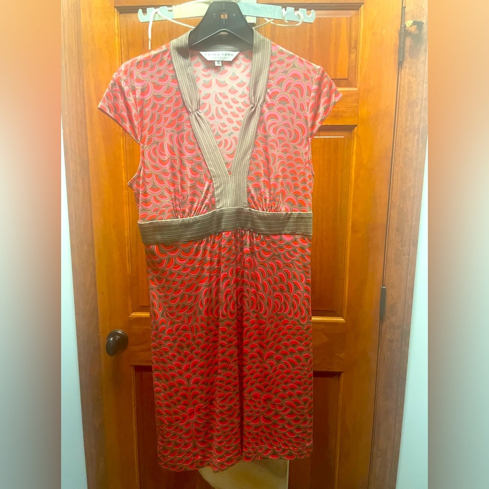 Trina Turk Size 10 Pink Shift Dress